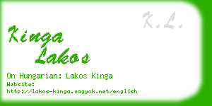 kinga lakos business card